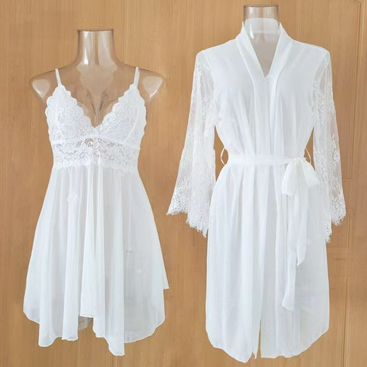 Summer Sexy Sheer Spaghetti Strap Nightgown