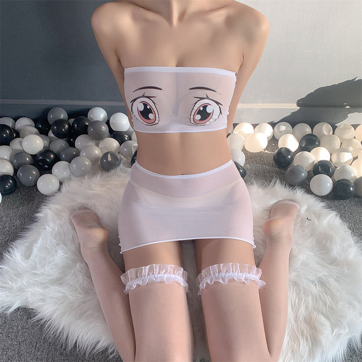 Sexy Lingerie Cartoon Tube-Top  Bodysuit