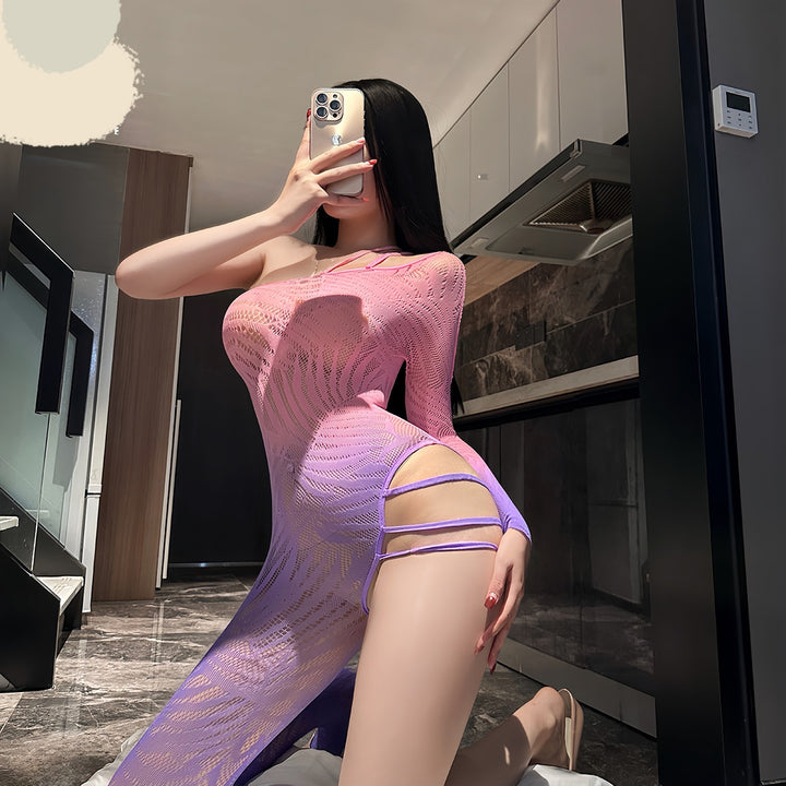 Sexy Gradient Hollow-Out See-Through Bodystocking