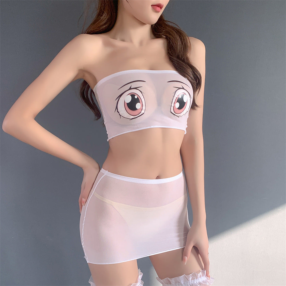 Sexy Lingerie Cartoon Tube-Top  Bodysuit