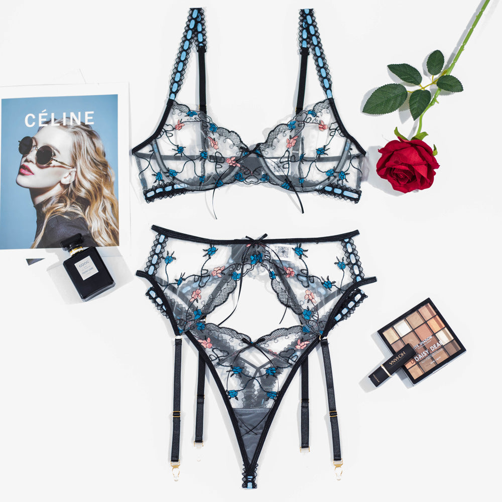 Women's Embroidered Sexy Lingerie Set