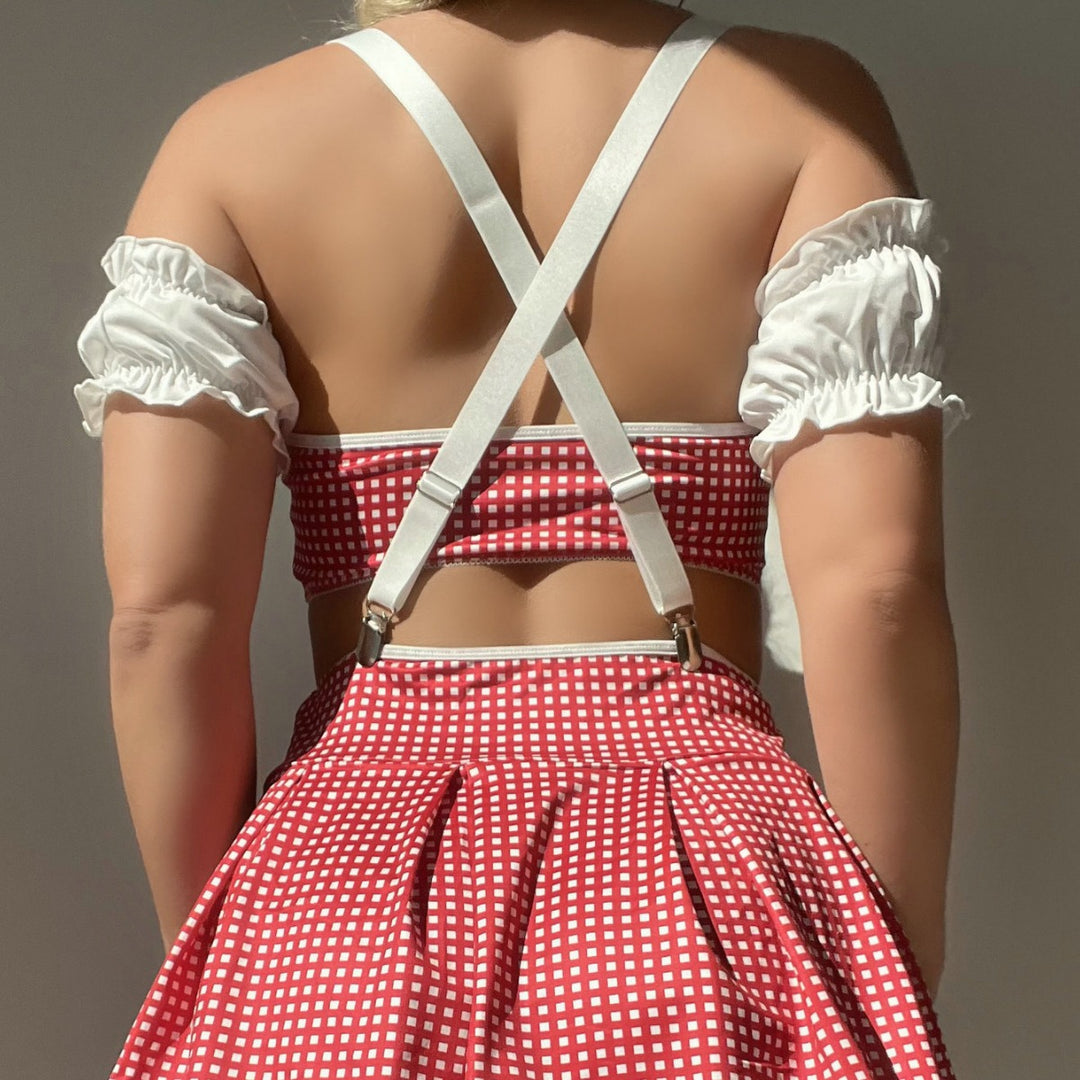 Sexy Lace Maid Lingerie Set with Short Skirt